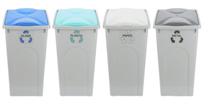 HOME 50 Litre Recycling Bins - Set of 4.